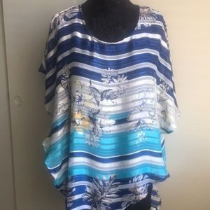 Shades of blue blouse